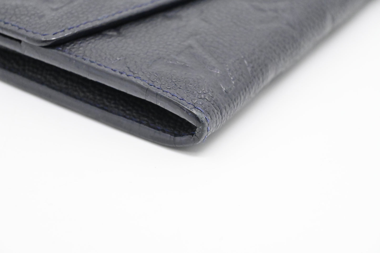 Louis Vuitton Curieuse Wallet in Bleu Infini Empreinte Leather