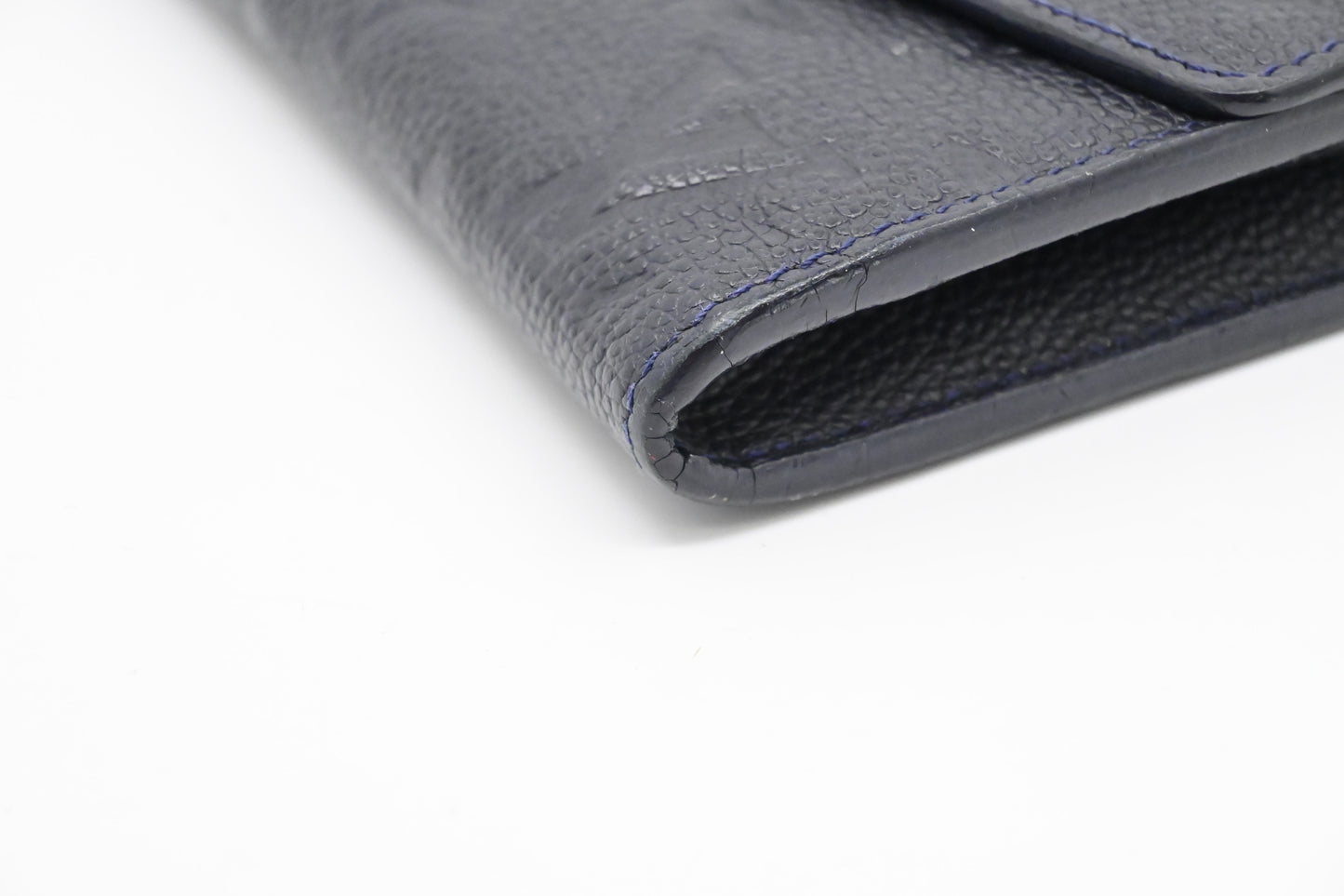 Louis Vuitton Curieuse Wallet in Bleu Infini Empreinte Leather