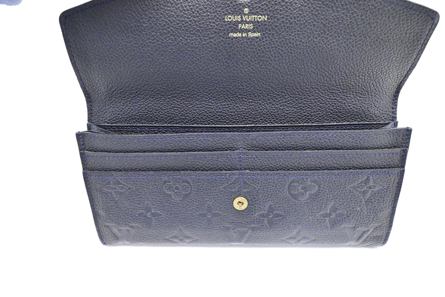 Louis Vuitton Curieuse Wallet in Bleu Infini Empreinte Leather