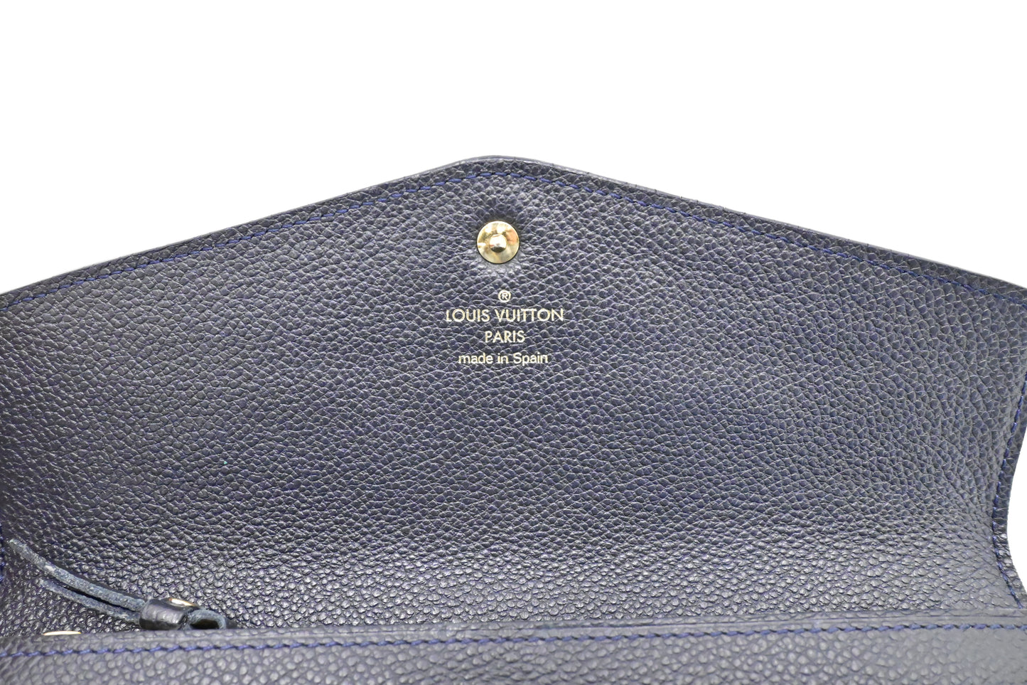 Louis Vuitton Curieuse Wallet in Bleu Infini Empreinte Leather