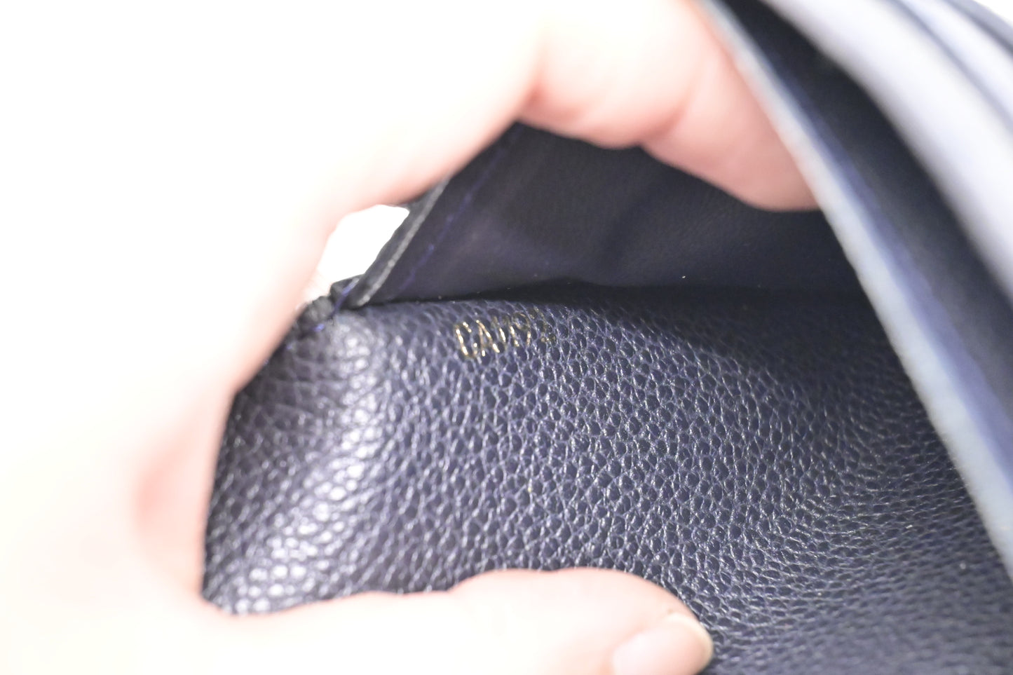 Louis Vuitton Curieuse Wallet in Bleu Infini Empreinte Leather