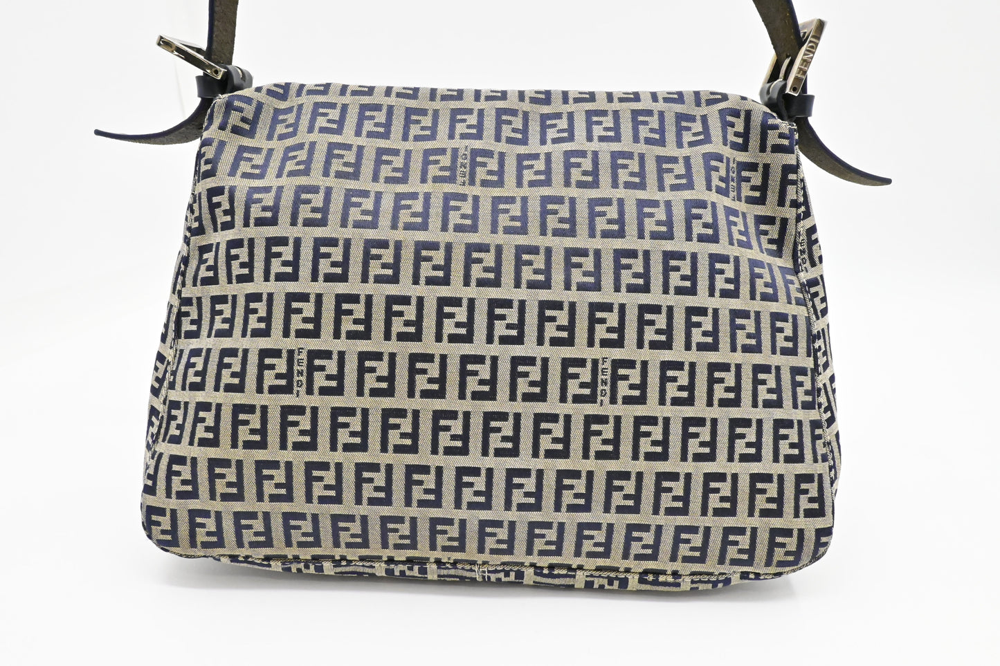Fendi Mama Baguette in Navy Zucca Canvas