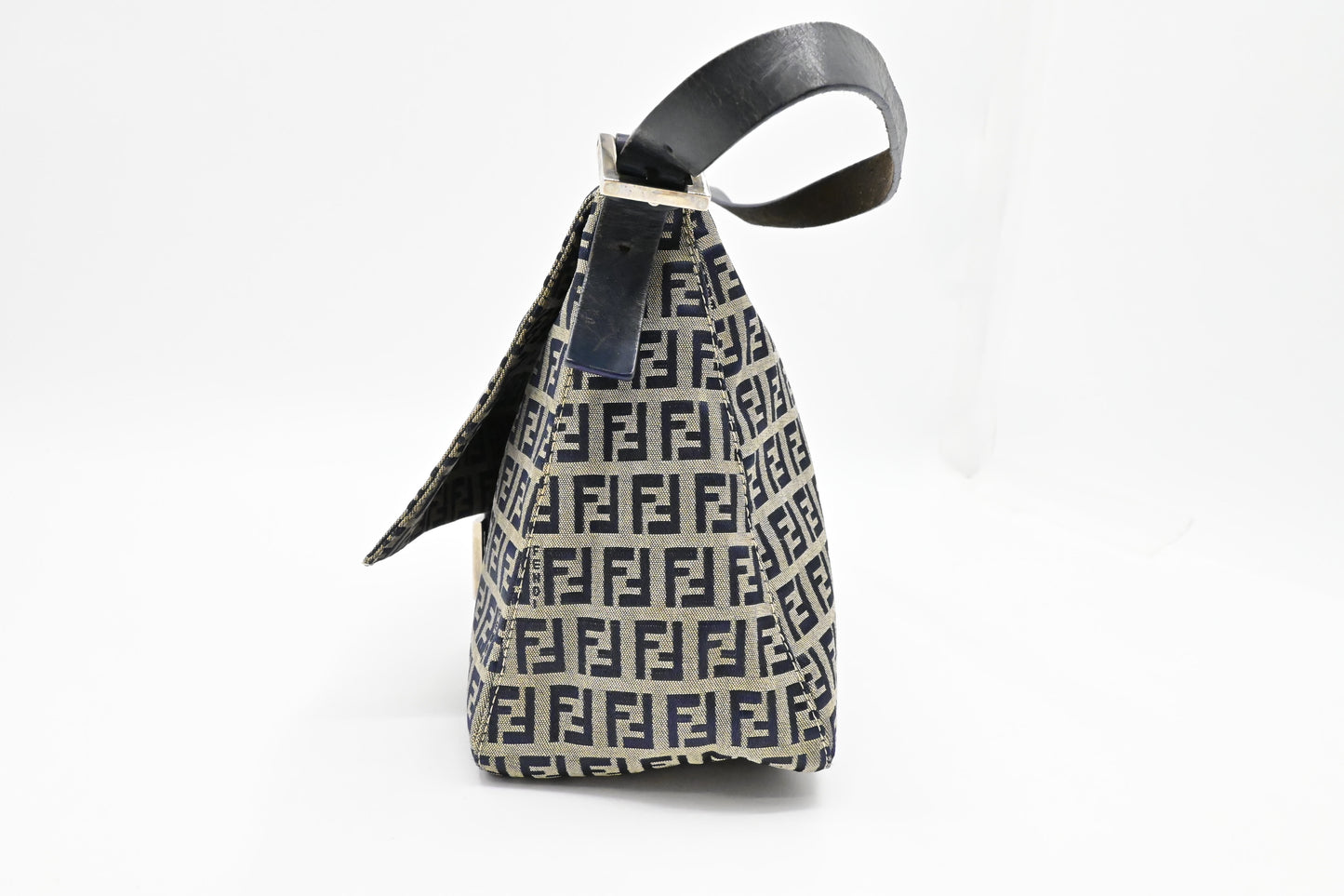 Fendi Mama Baguette in Navy Zucca Canvas