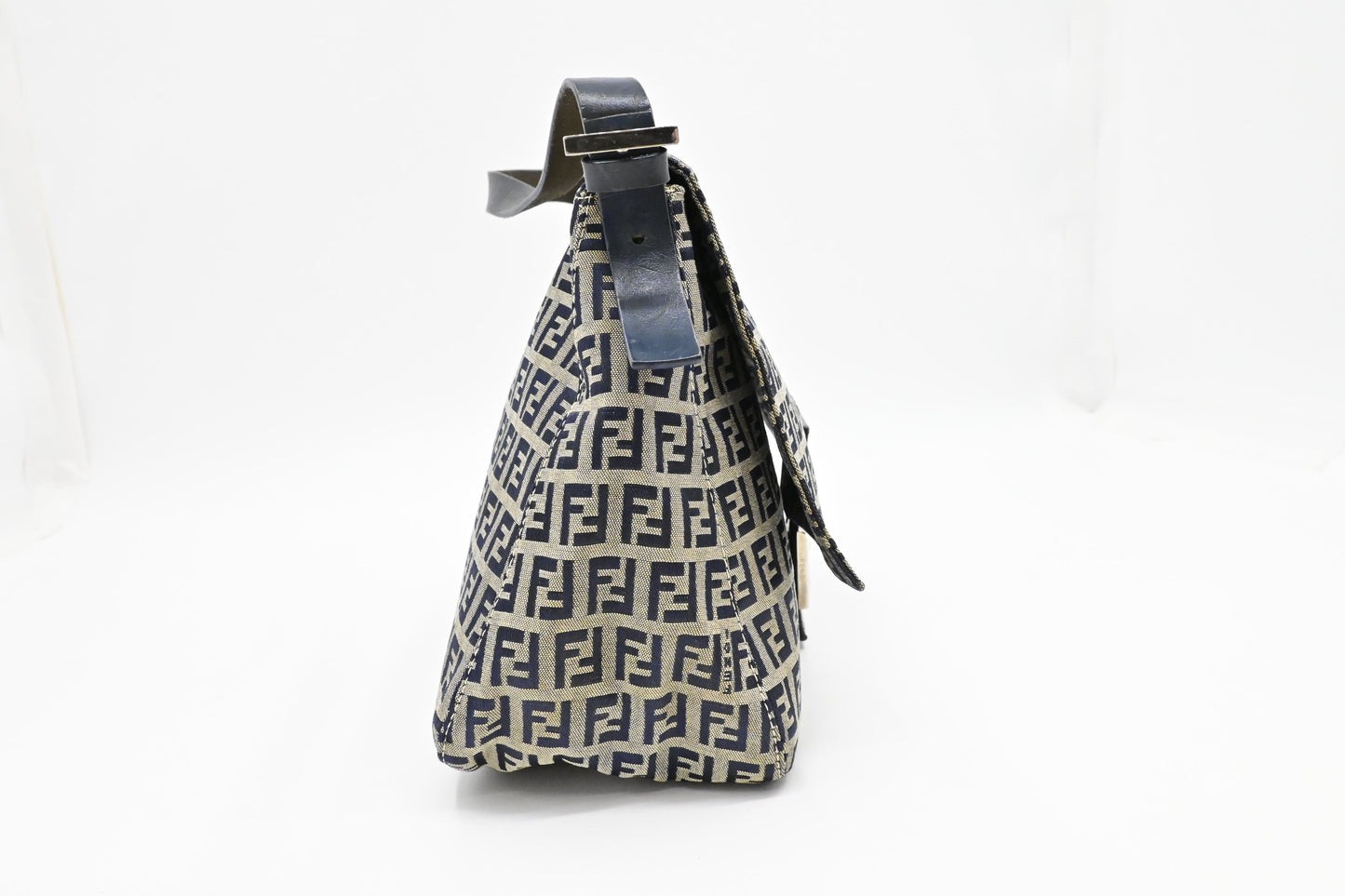 Fendi Mama Baguette in Navy Zucca Canvas
