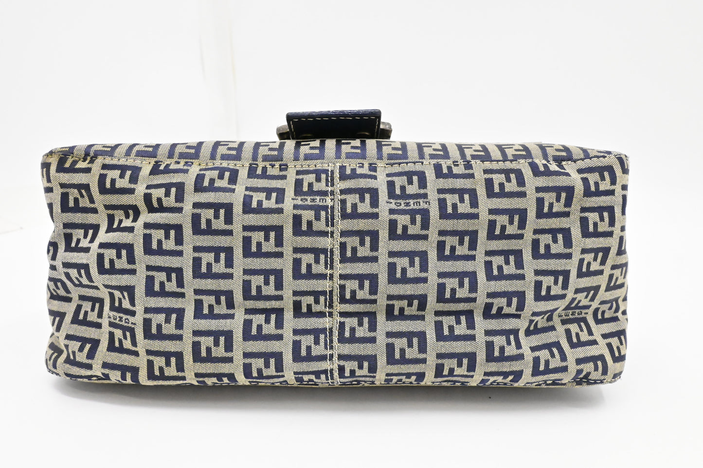 Fendi Mama Baguette in Navy Zucca Canvas