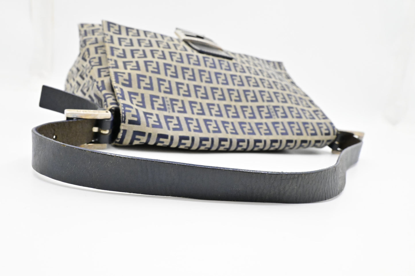 Fendi Mama Baguette in Navy Zucca Canvas