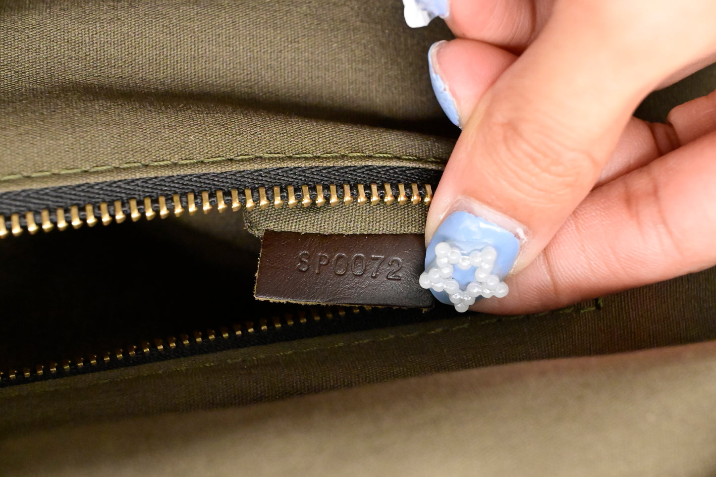 Louis Vuitton Annette Suitcase in Khaki Monogram Mini Lin Canvas