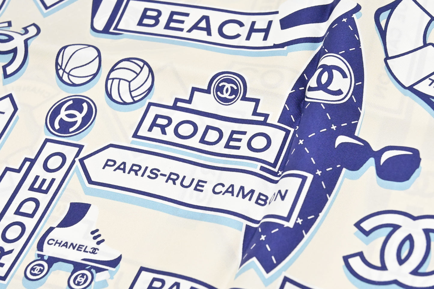 Chanel Beach Logo Scarf in Silk