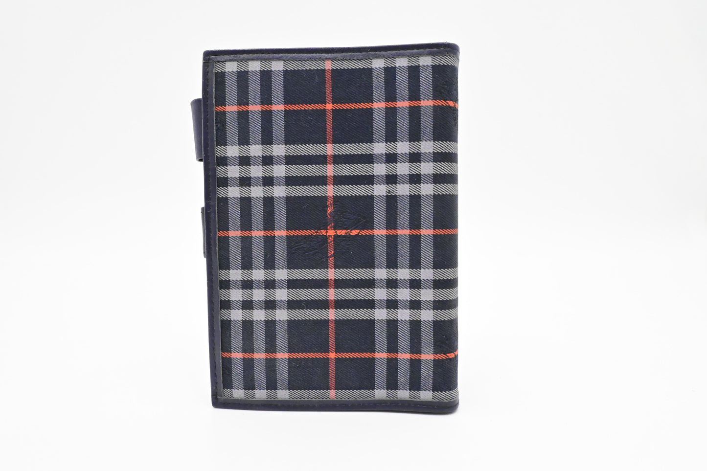 Burberry Agenda in Navy Check Canvas