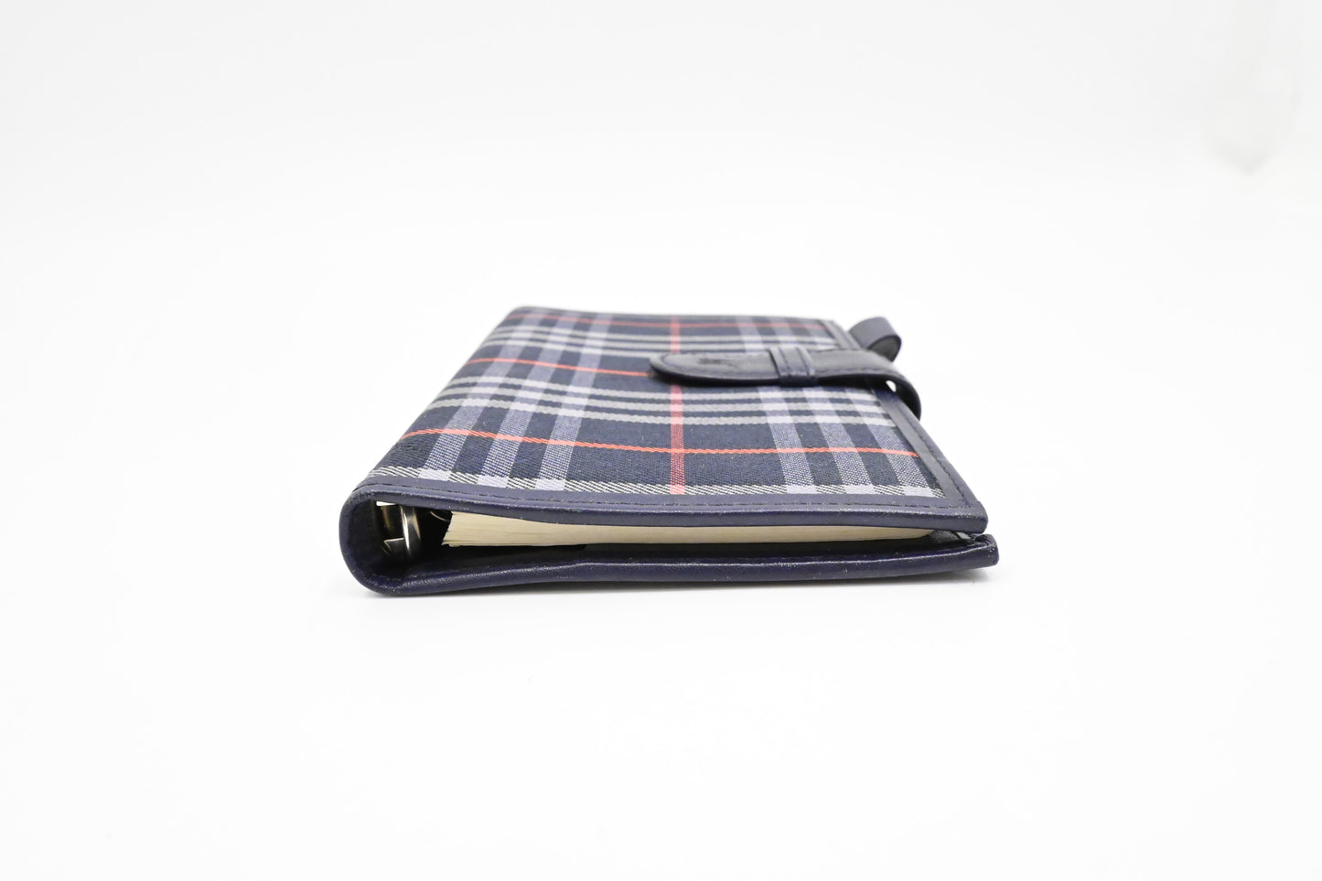 Burberry Agenda in Navy Check Canvas