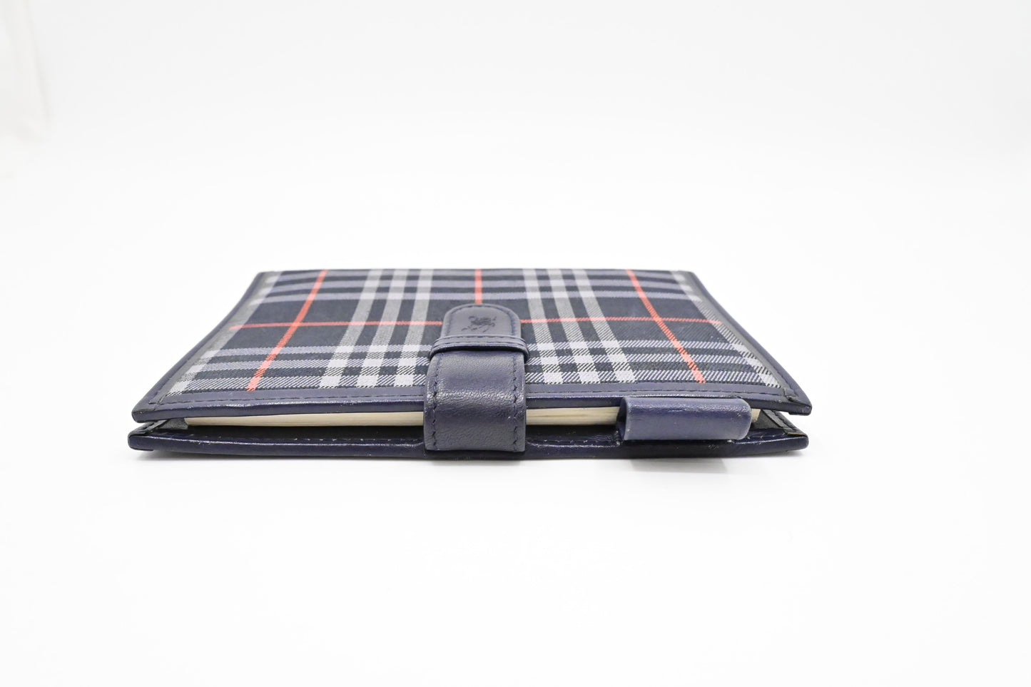 Burberry Agenda in Navy Check Canvas