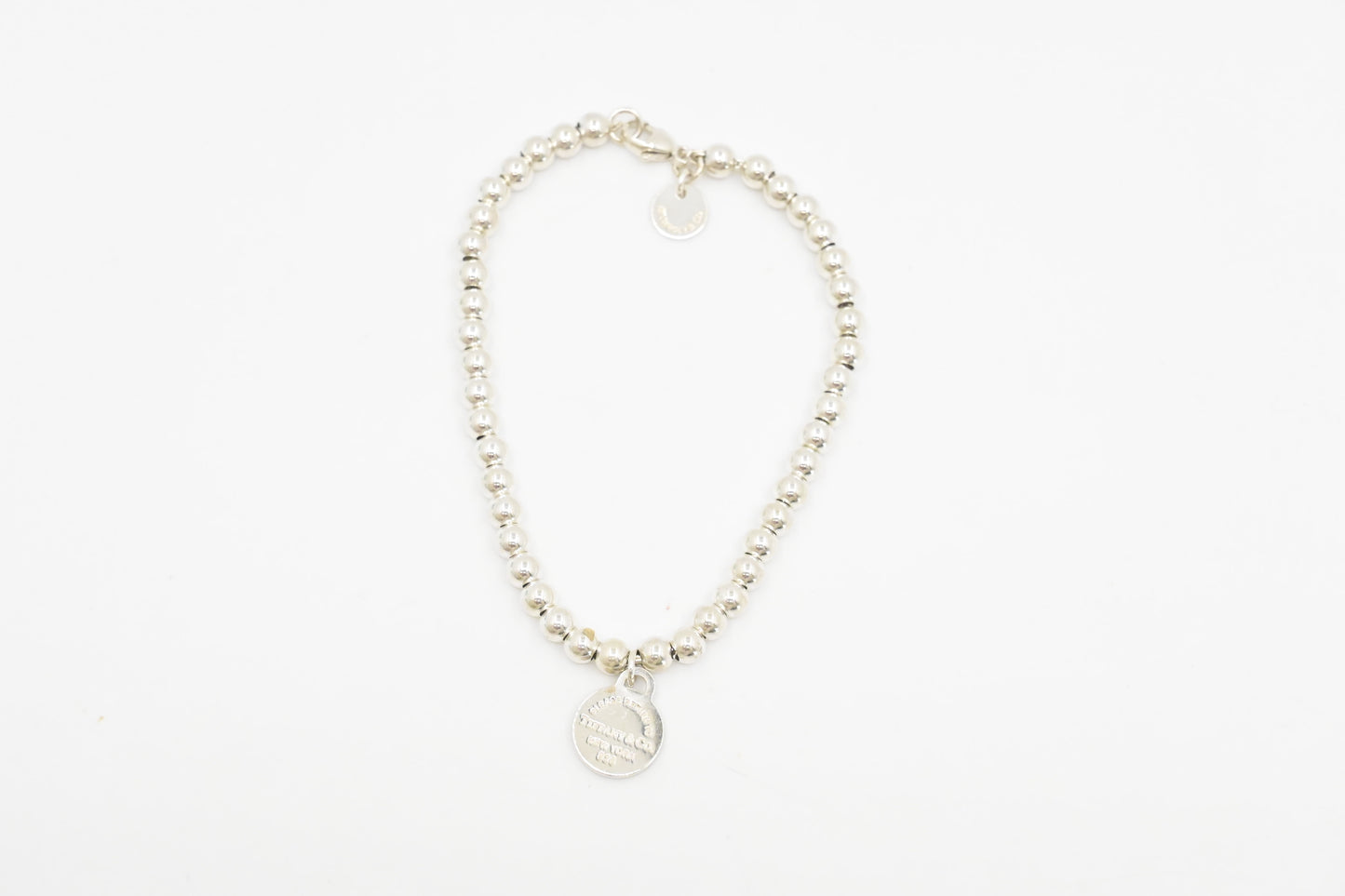 Tiffany & Co. Round Heart Charm Bracelet in Sterling Silver