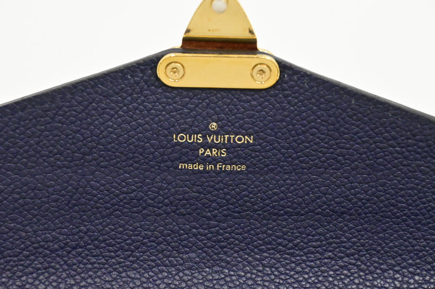 Louis Vuitton Pallas Wallet in Monogram Canvas and Navy Blue Leather