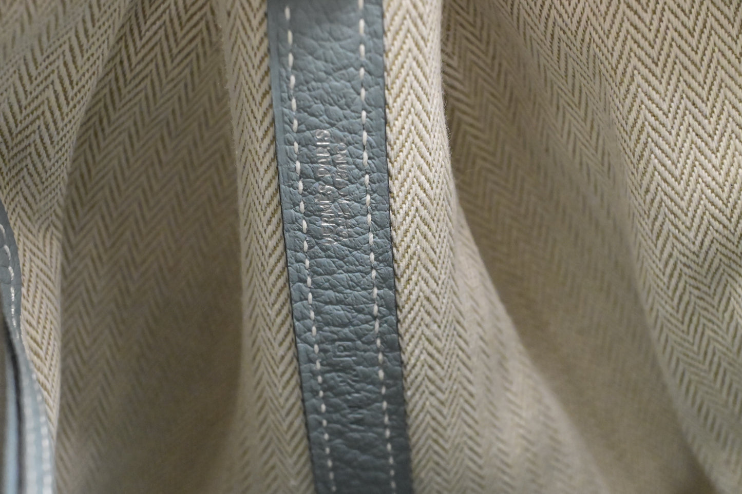 Hermes Garden Party 36 in Light Blue Leather