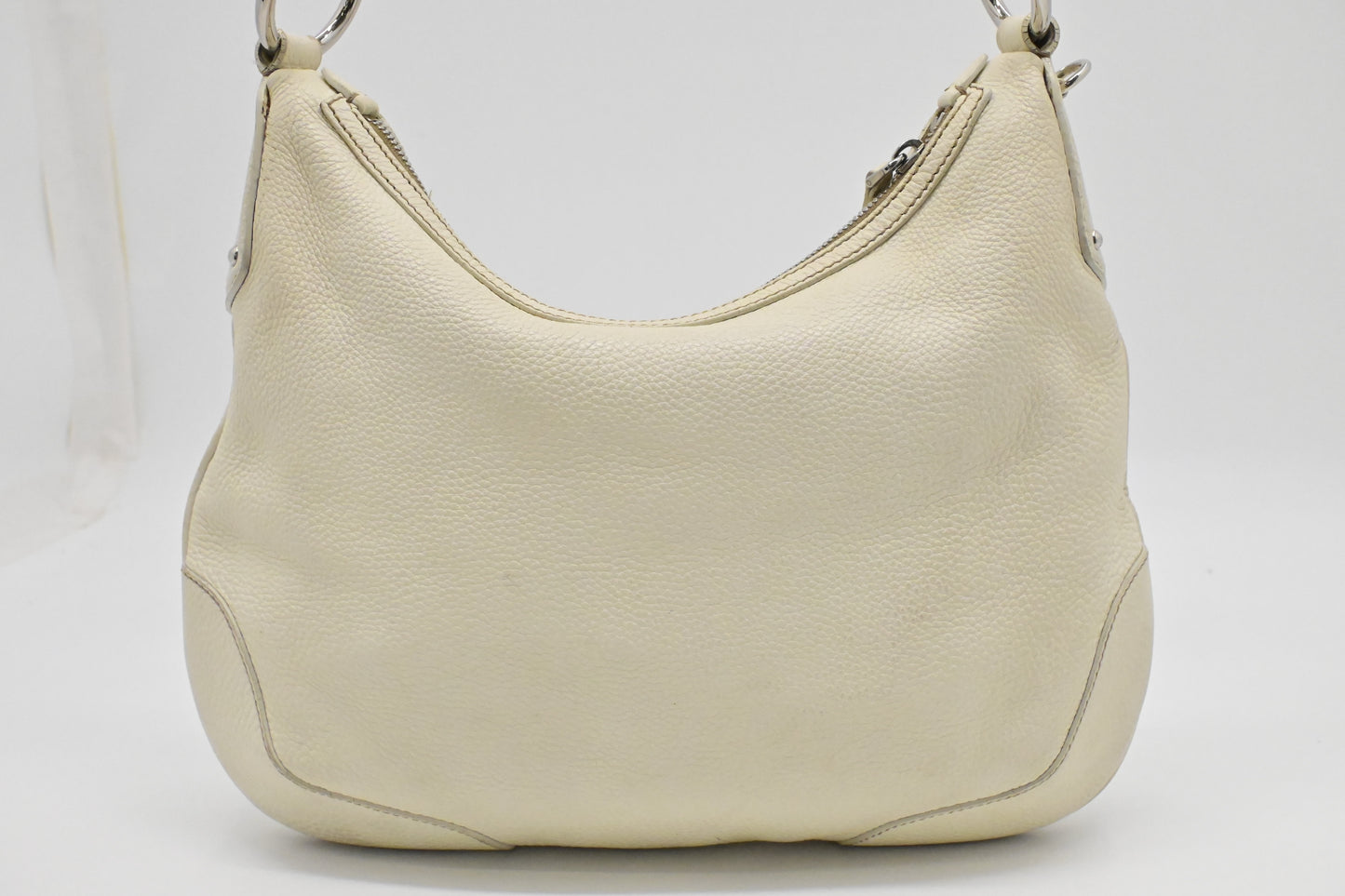 Prada Hobo Bag in White Leather