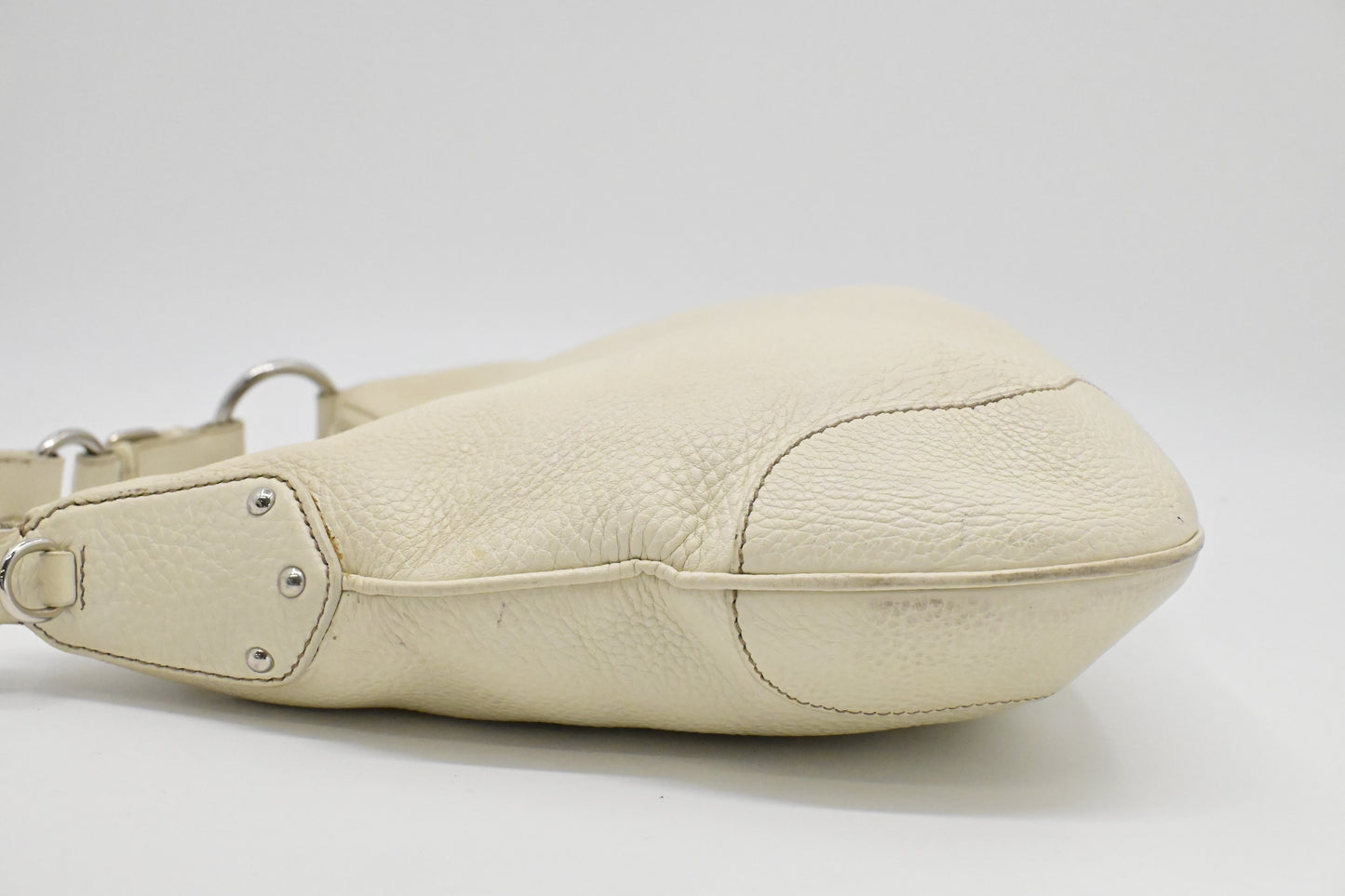 Prada Hobo Bag in White Leather