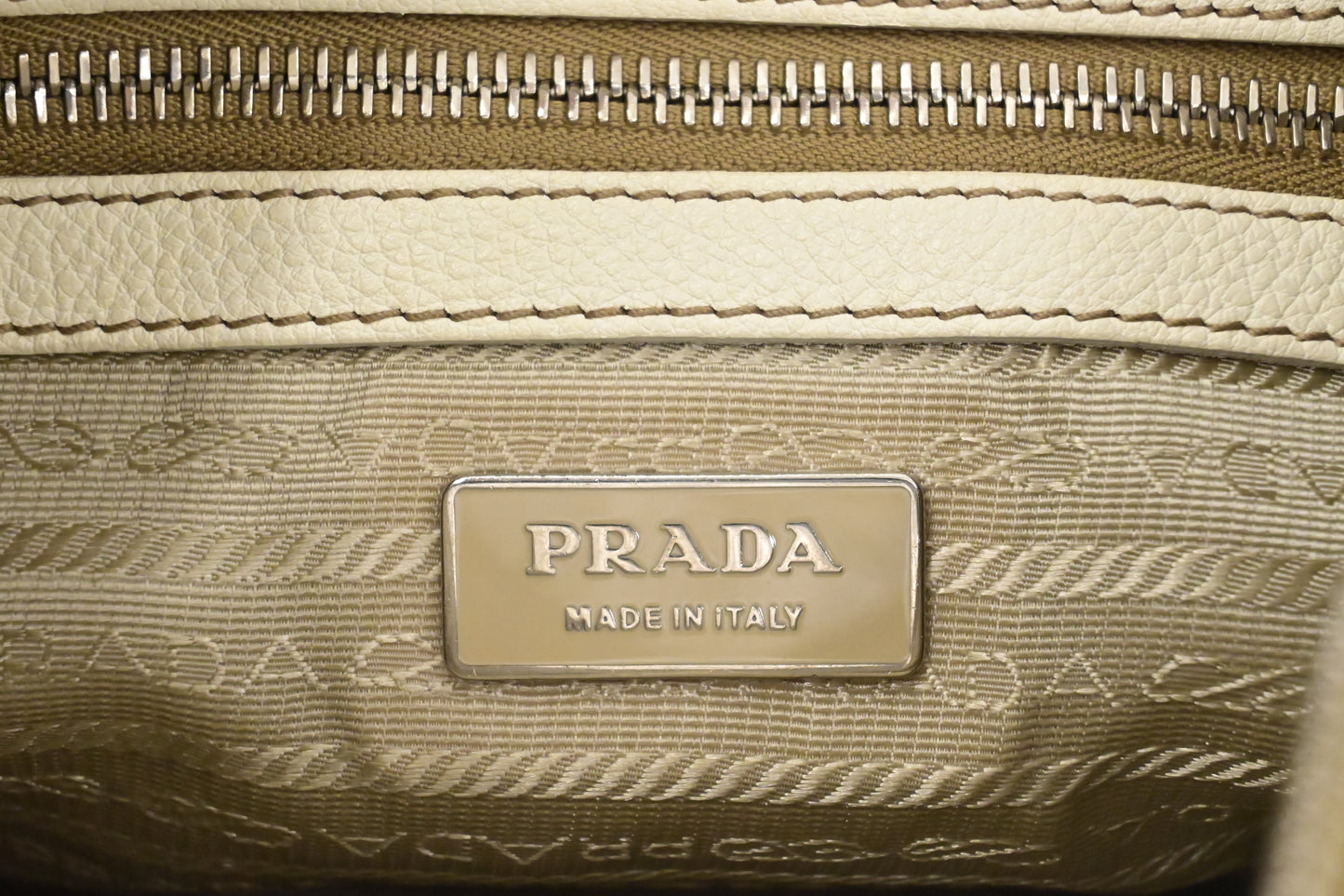 Prada Hobo Bag in White Leather