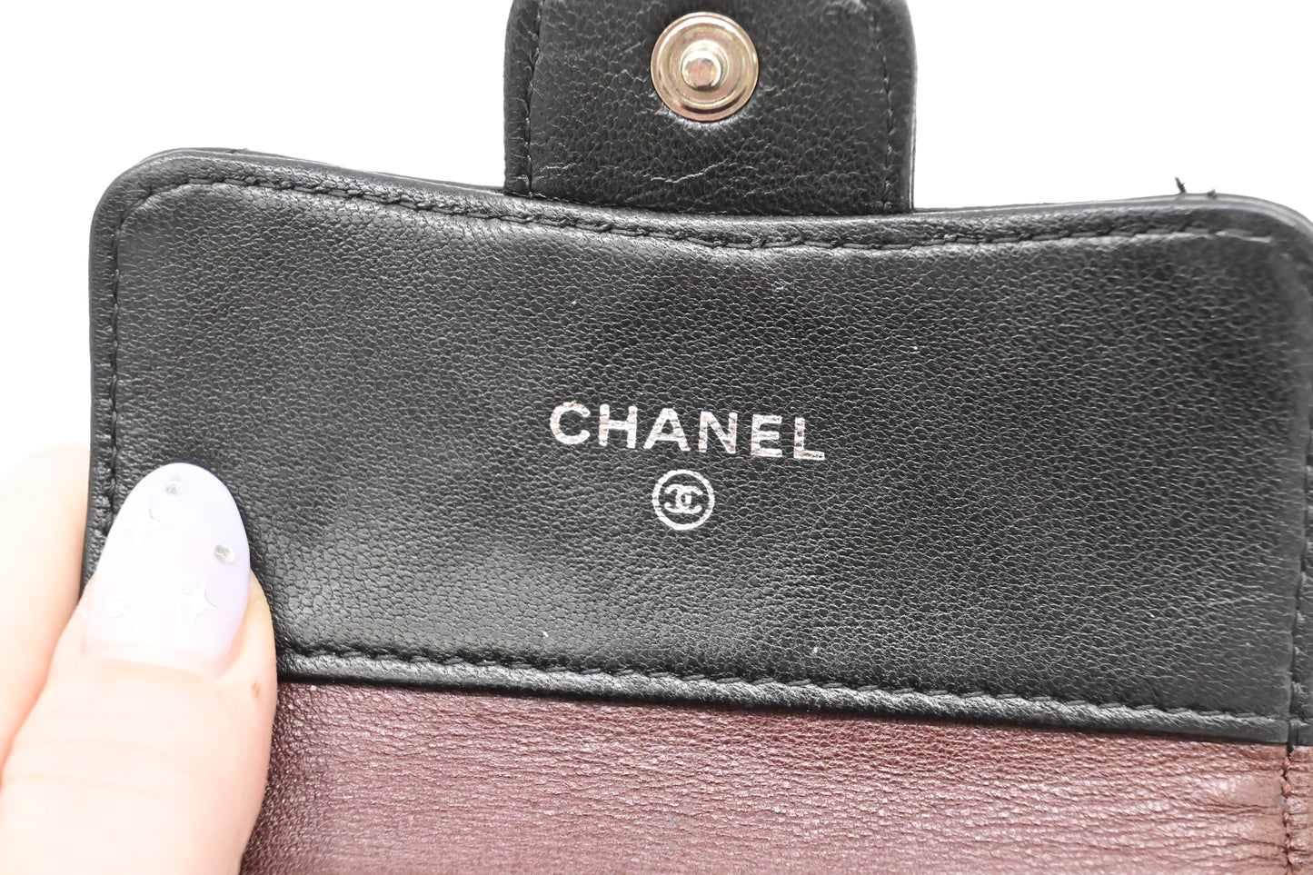 Chanel Compact Wallet in Black Leather