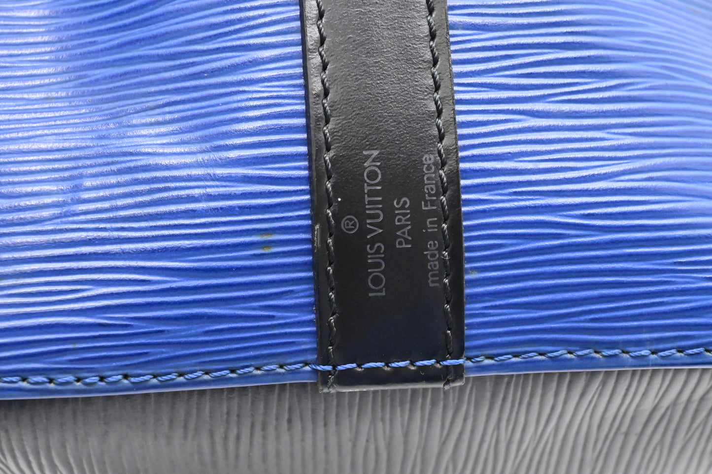 Louis Vuitton Petit Noe in Blue Epi Leather