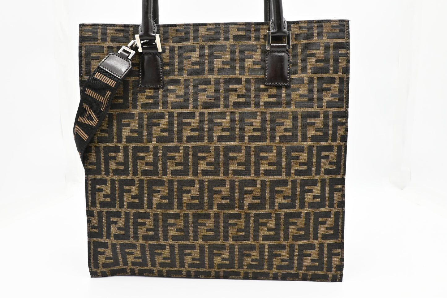 Fendi Zip Tote in Zucca Canvas