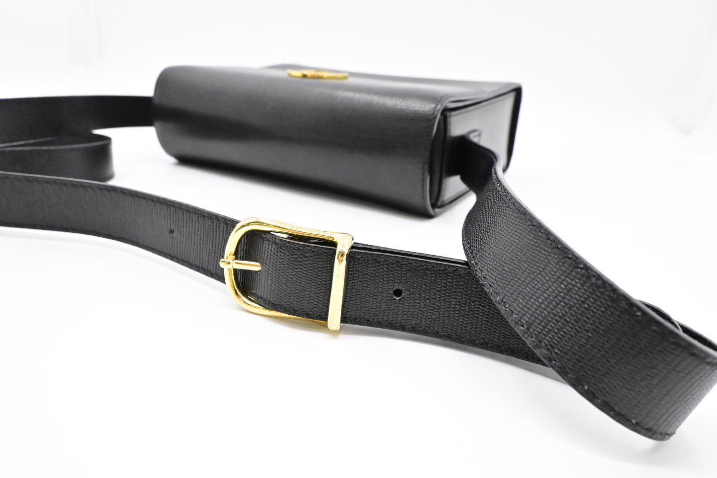 Celine Crossbody Bag in Black Leather