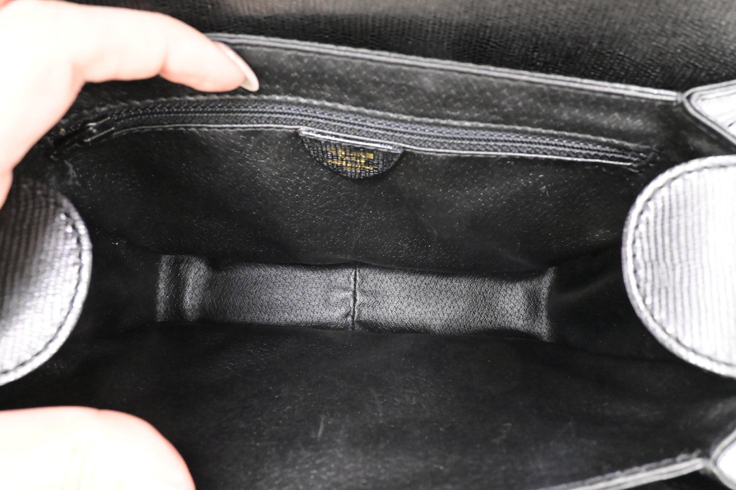 Celine Crossbody Bag in Black Leather