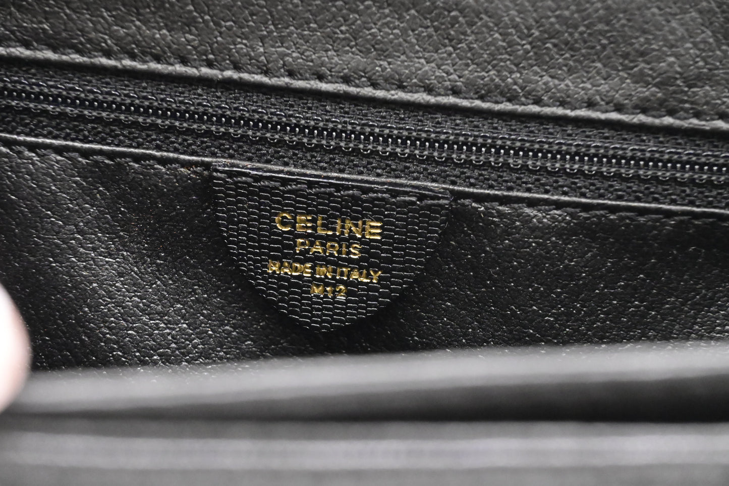 Celine Crossbody Bag in Black Leather