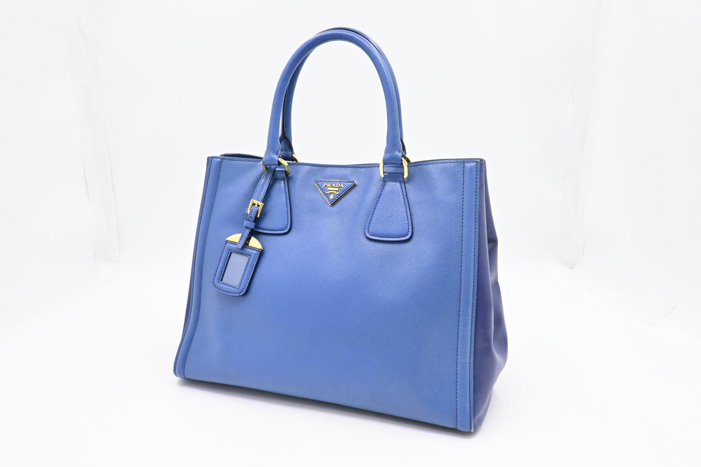 Prada Galleria in Blue Saffiano Leather