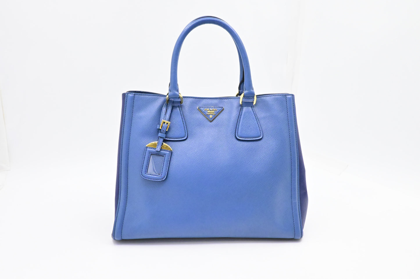 Prada Galleria in Blue Saffiano Leather
