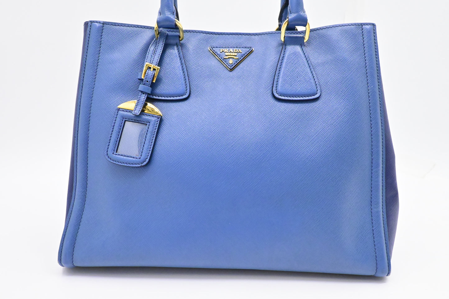 Prada Galleria in Blue Saffiano Leather