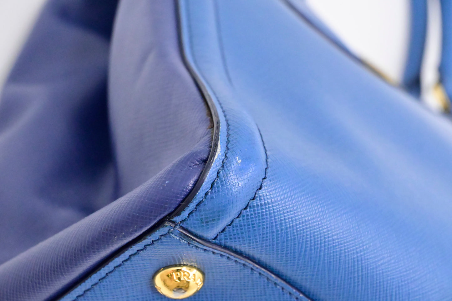 Prada Galleria in Blue Saffiano Leather