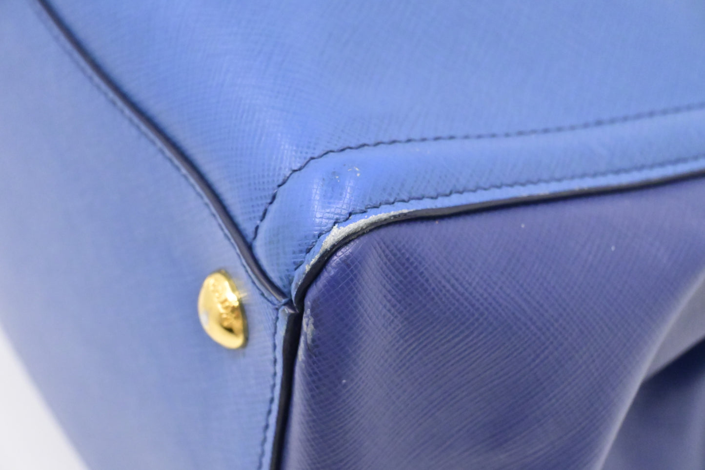 Prada Galleria in Blue Saffiano Leather