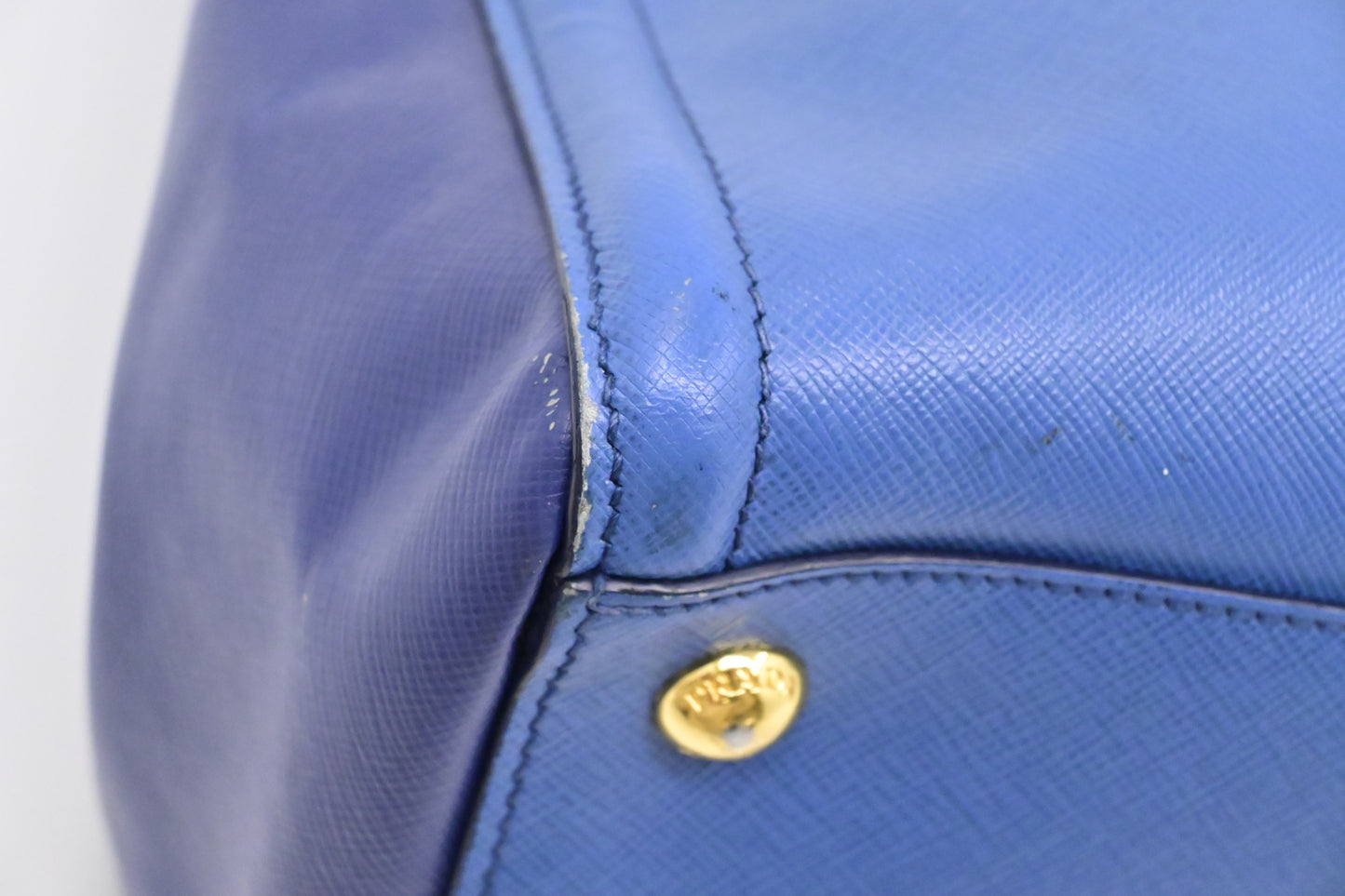Prada Galleria in Blue Saffiano Leather