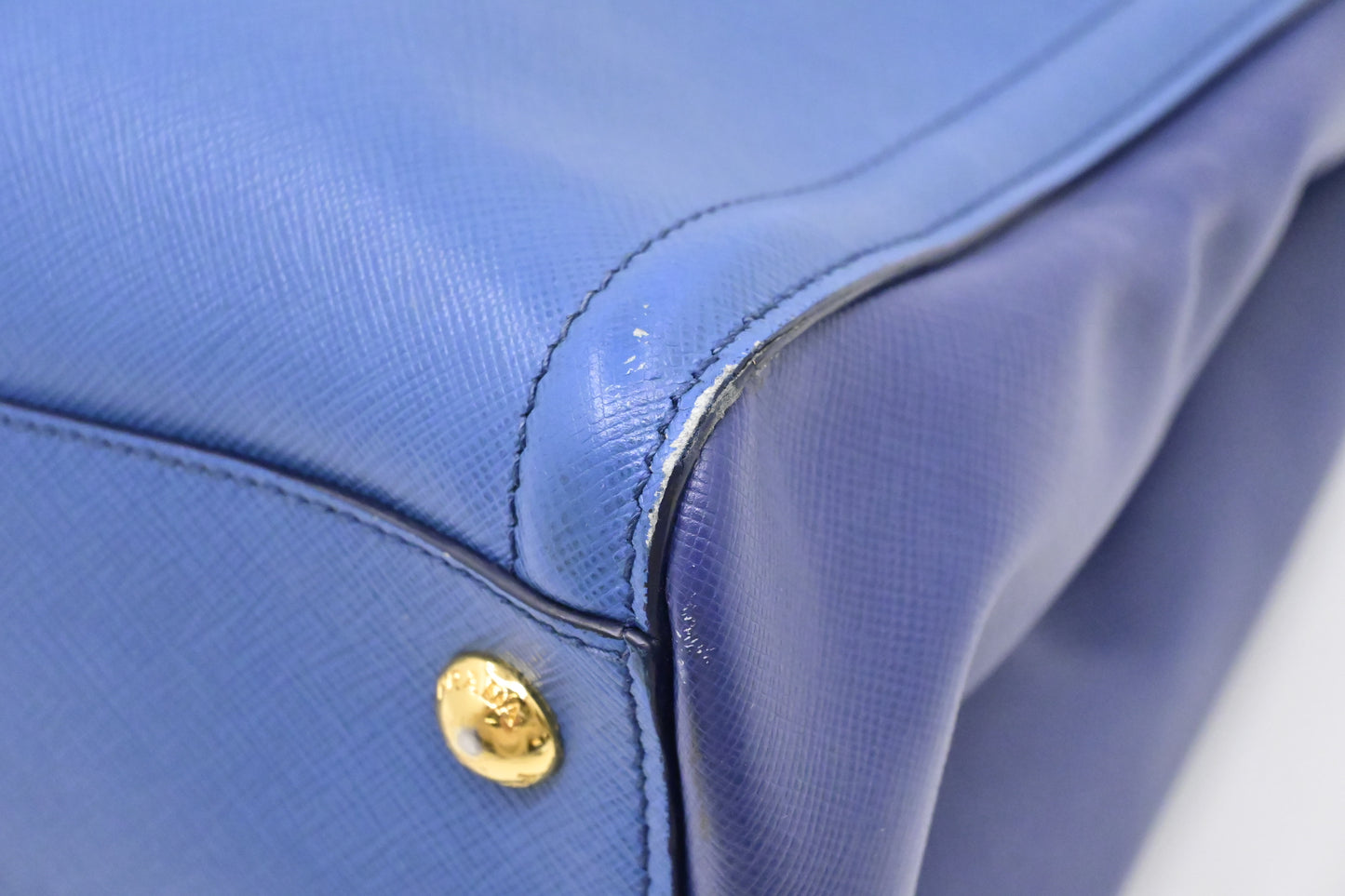 Prada Galleria in Blue Saffiano Leather