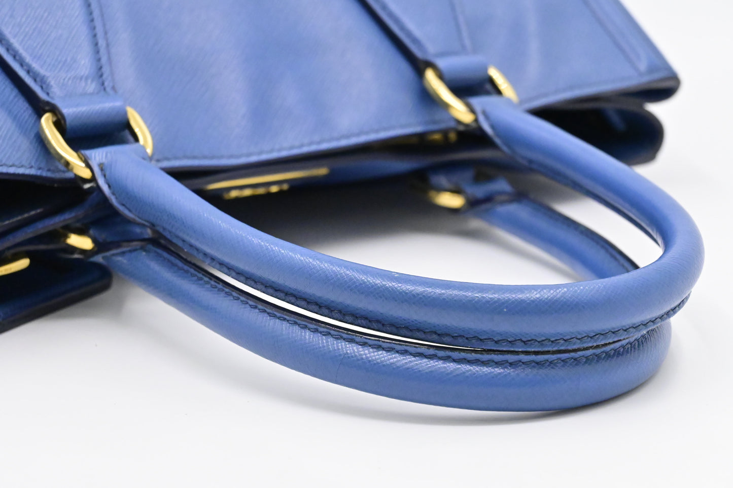 Prada Galleria in Blue Saffiano Leather