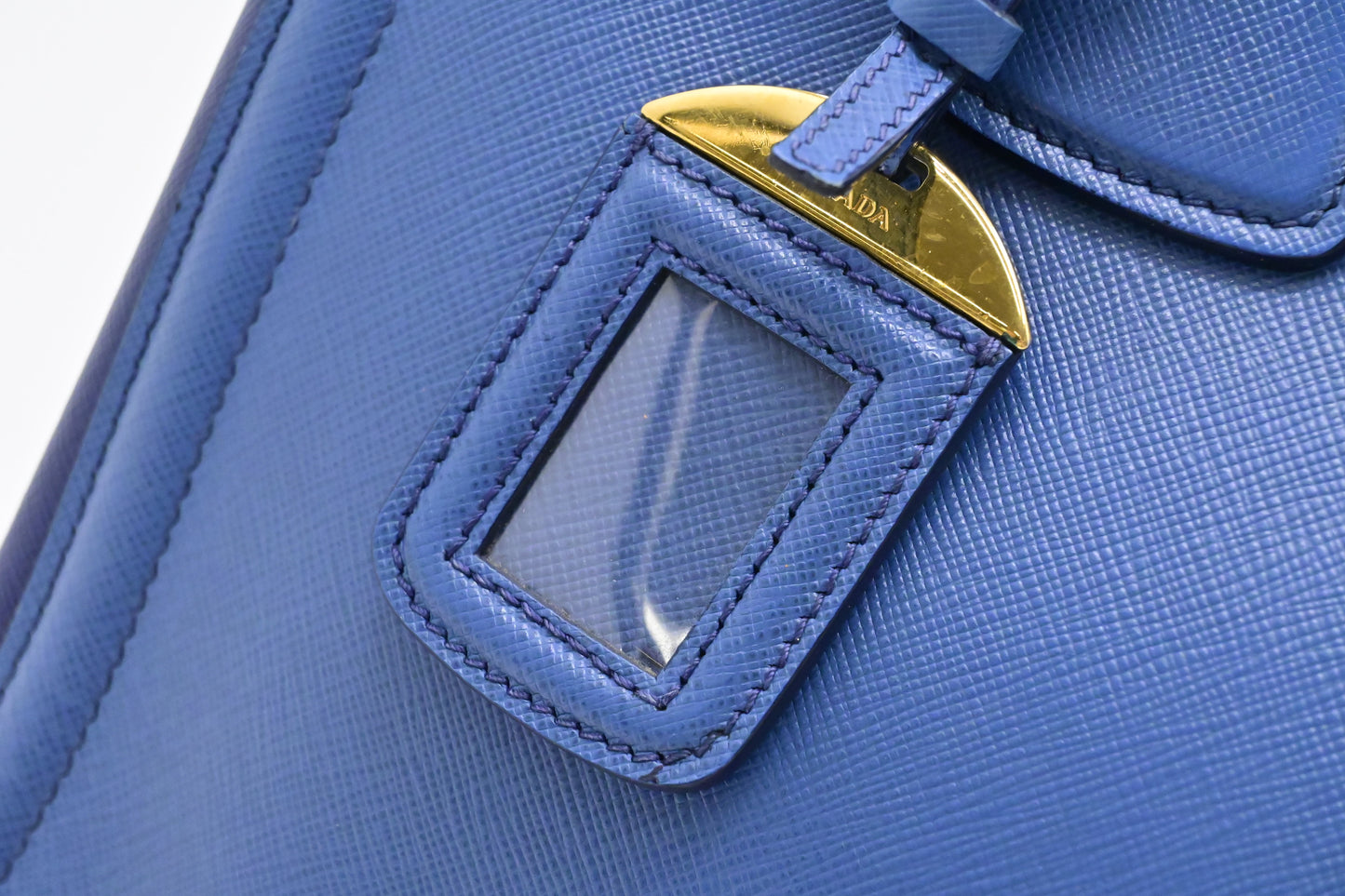 Prada Galleria in Blue Saffiano Leather
