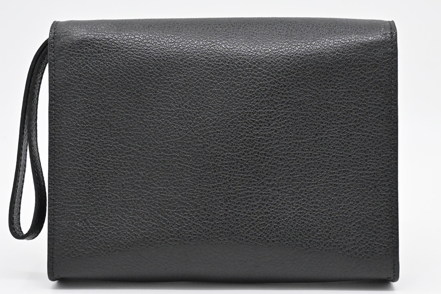 Ferragamo Wristlet Pouch in Black Leather