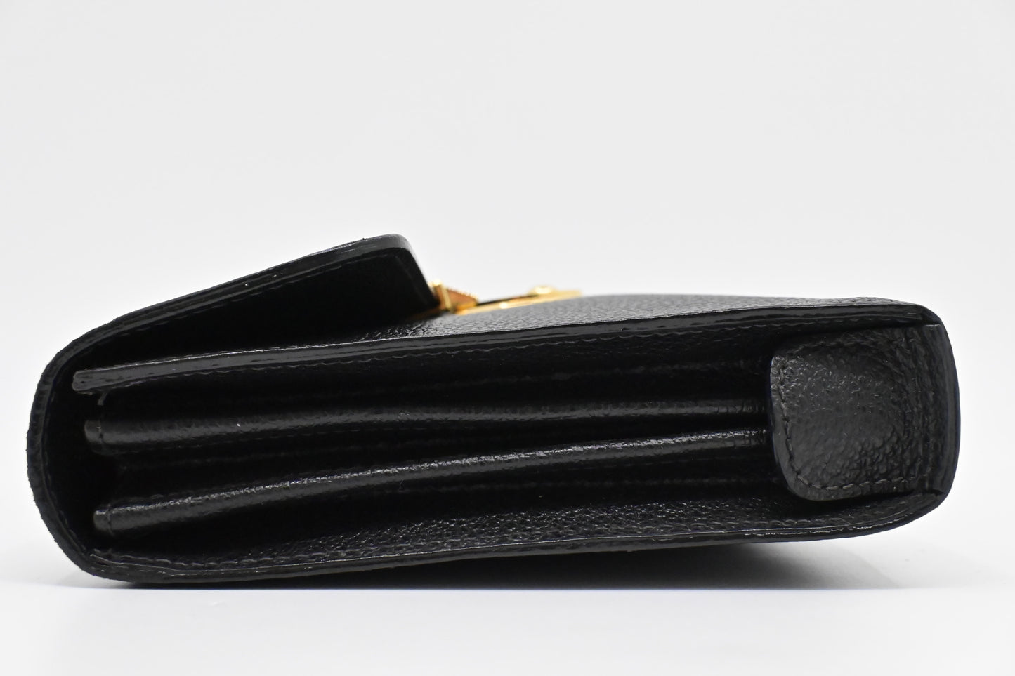 Ferragamo Wristlet Pouch in Black Leather