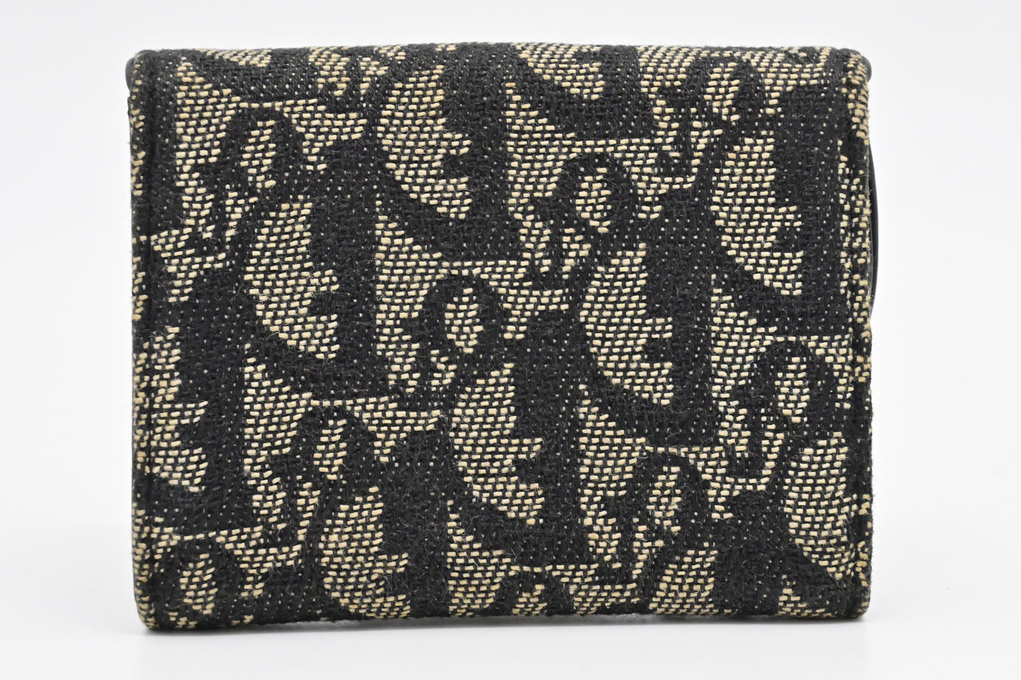 Dior Saddle Compact Wallet in Black Oblique Canvas