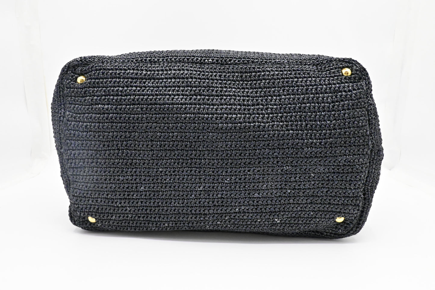 Prada Canapa Tote in Black Raffia