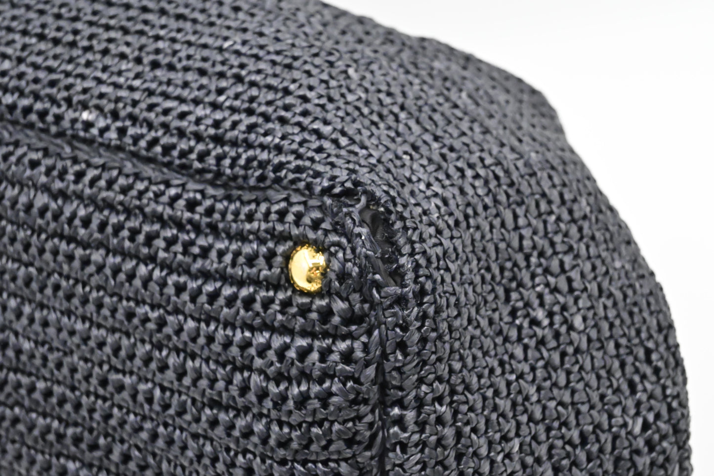 Prada Canapa Tote in Black Raffia