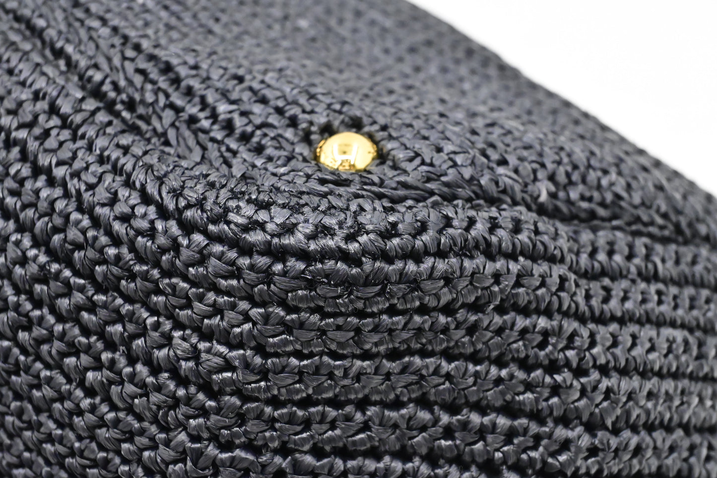 Prada Canapa Tote in Black Raffia