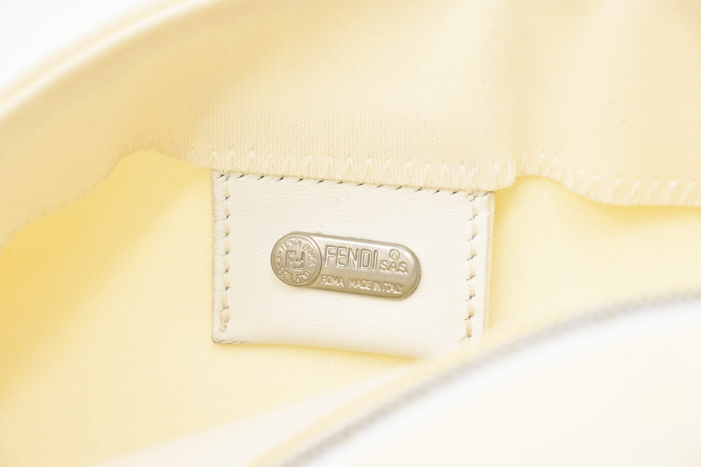 Fendi Mama Baguette in Cream Canvas