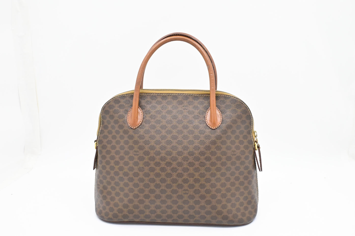 Celine Handbag in Brown Macadam Canvas