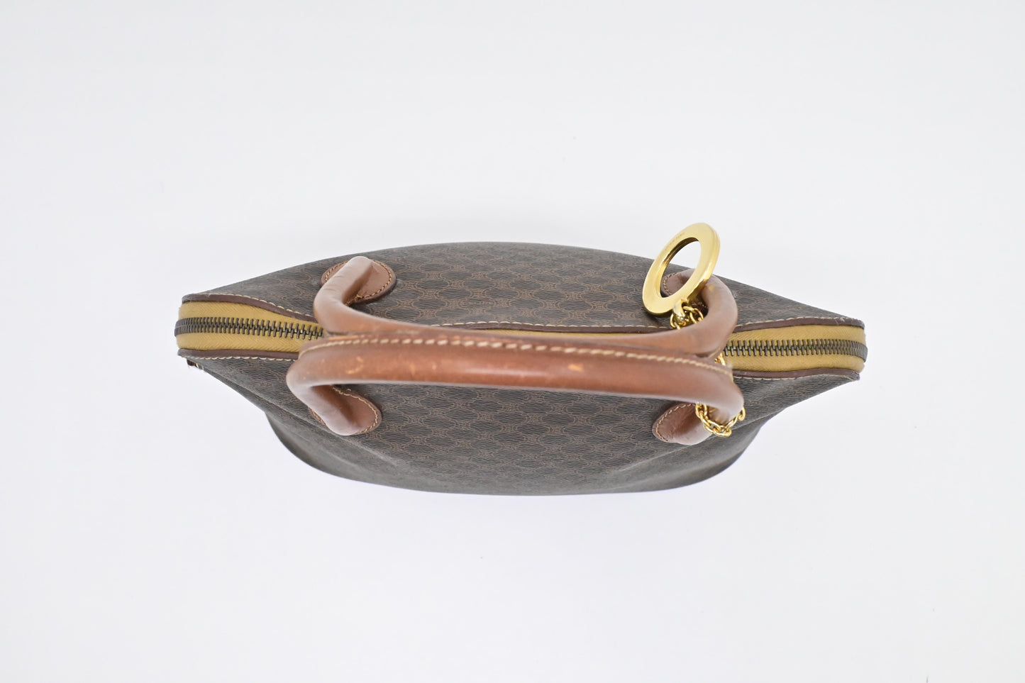 Celine Handbag in Brown Macadam Canvas