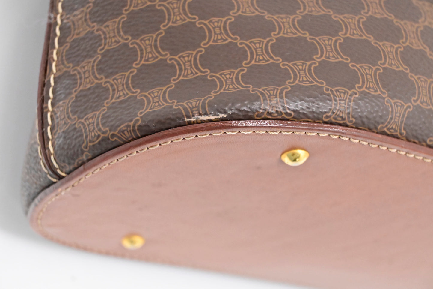 Celine Handbag in Brown Macadam Canvas