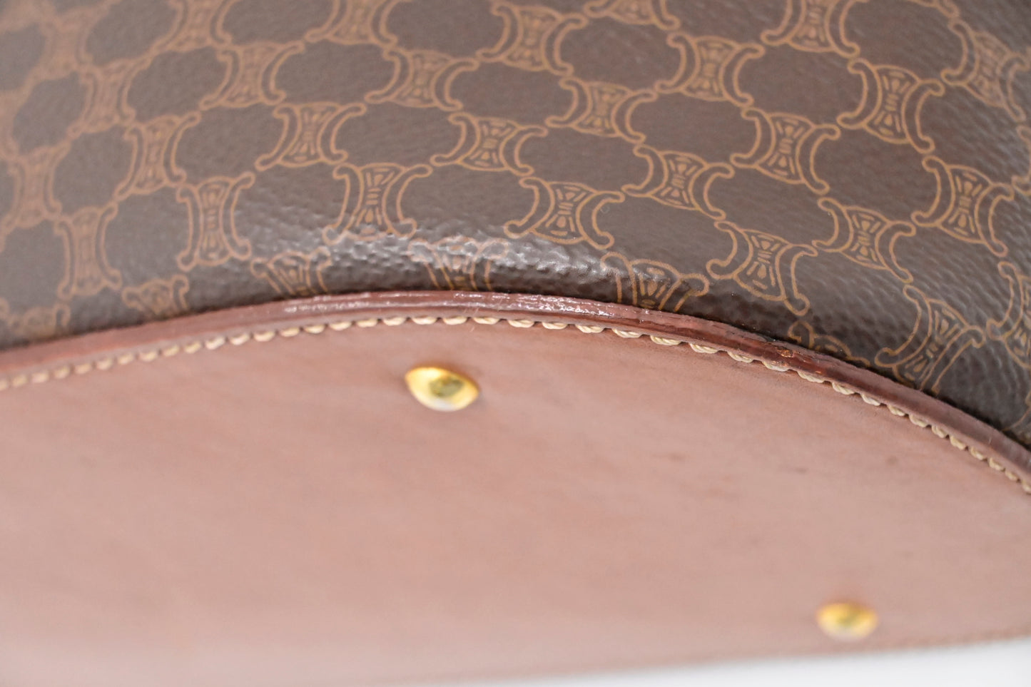 Celine Handbag in Brown Macadam Canvas