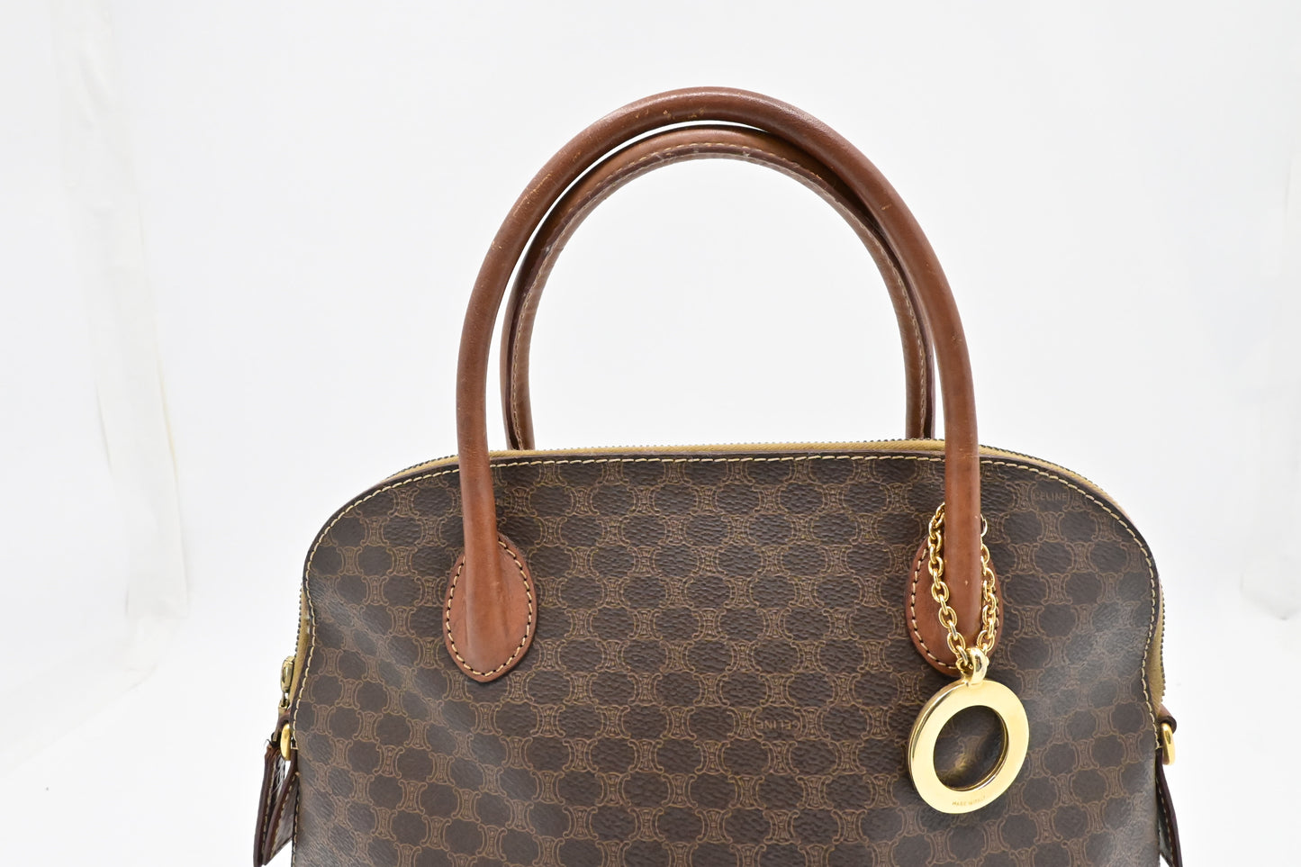 Celine Handbag in Brown Macadam Canvas