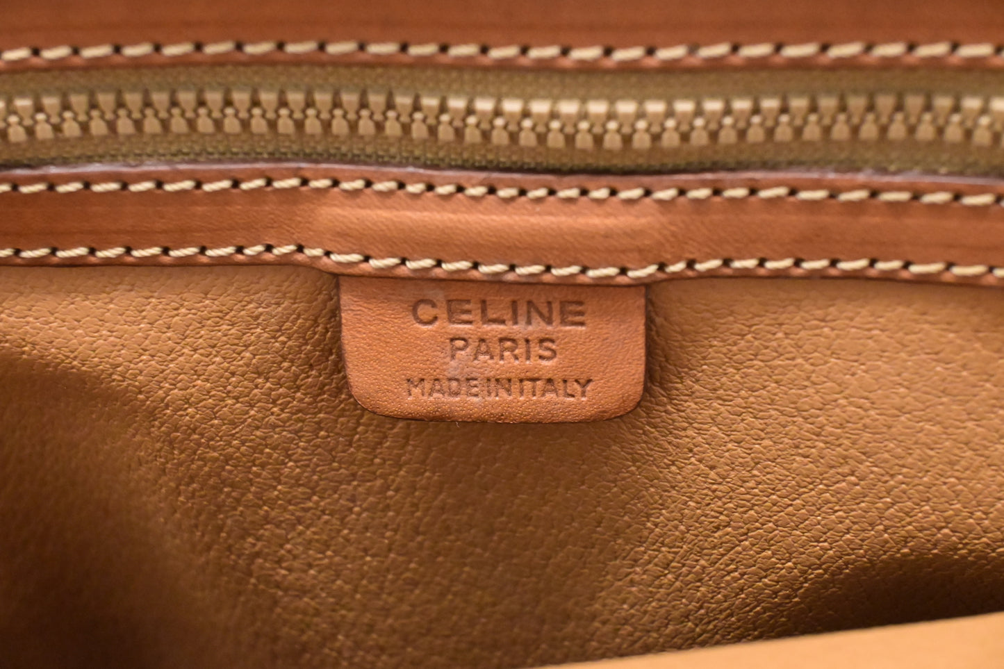 Celine Handbag in Brown Macadam Canvas