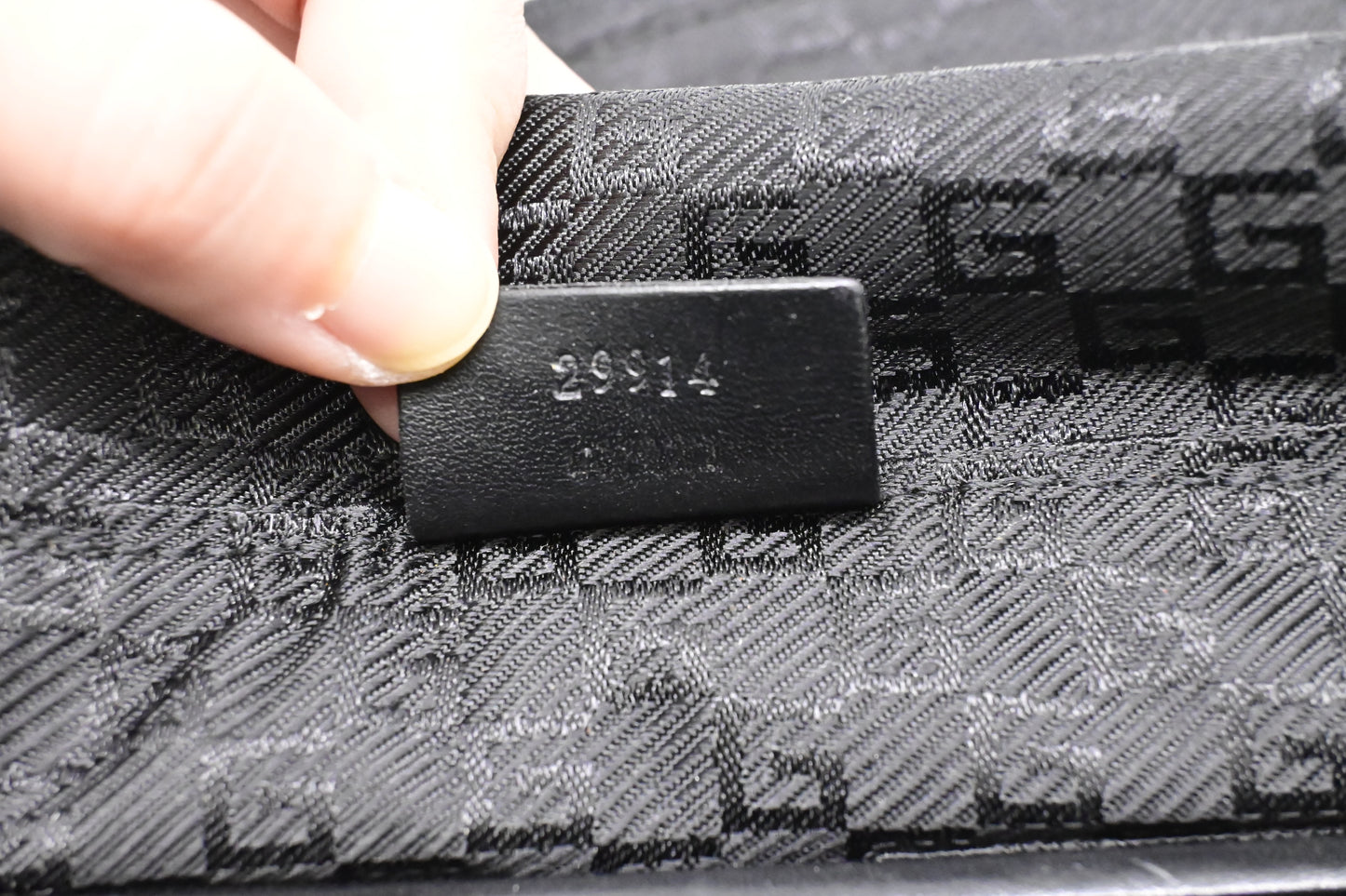Gucci Cosmetic Shoulder Bag in Black Canvas